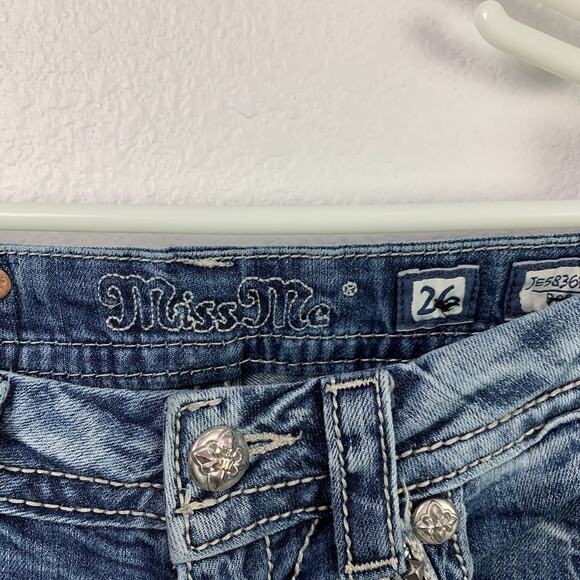 Miss Me Bling Embellished Festival Boot Cut Jeans 26 x 33 JE5836B7L - Picture 4 of 12